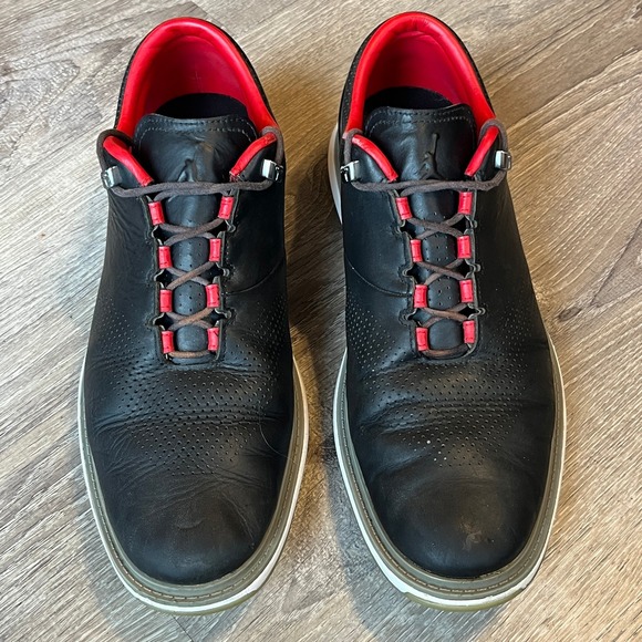 Nike Jordan ADG 4 Golf Shoes Black Leather Mens 12 UK‎ 11 EU 46 - Picture 3 of 11